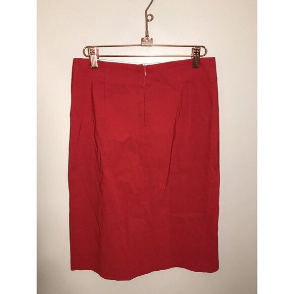 Poleci Embroidered Skirt Womens Size 0 Stretch Bohemian Floral Red Made In USA - Picture 3 of 6